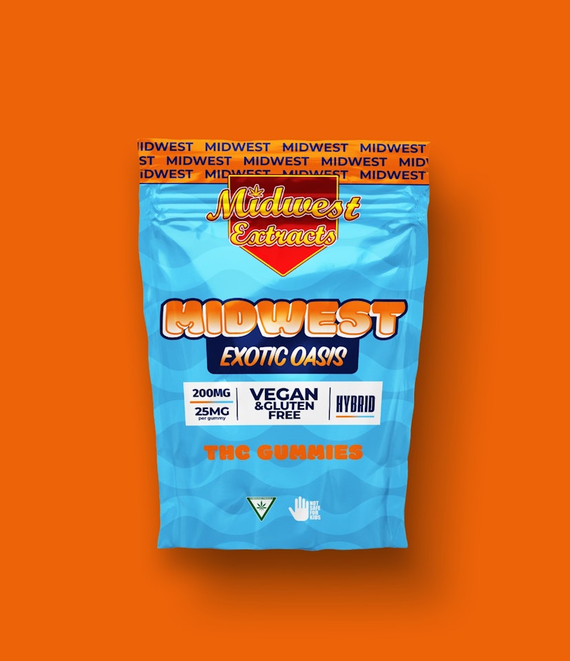 Midwest Extracts | 200mg Gummies | Exotic Oasis