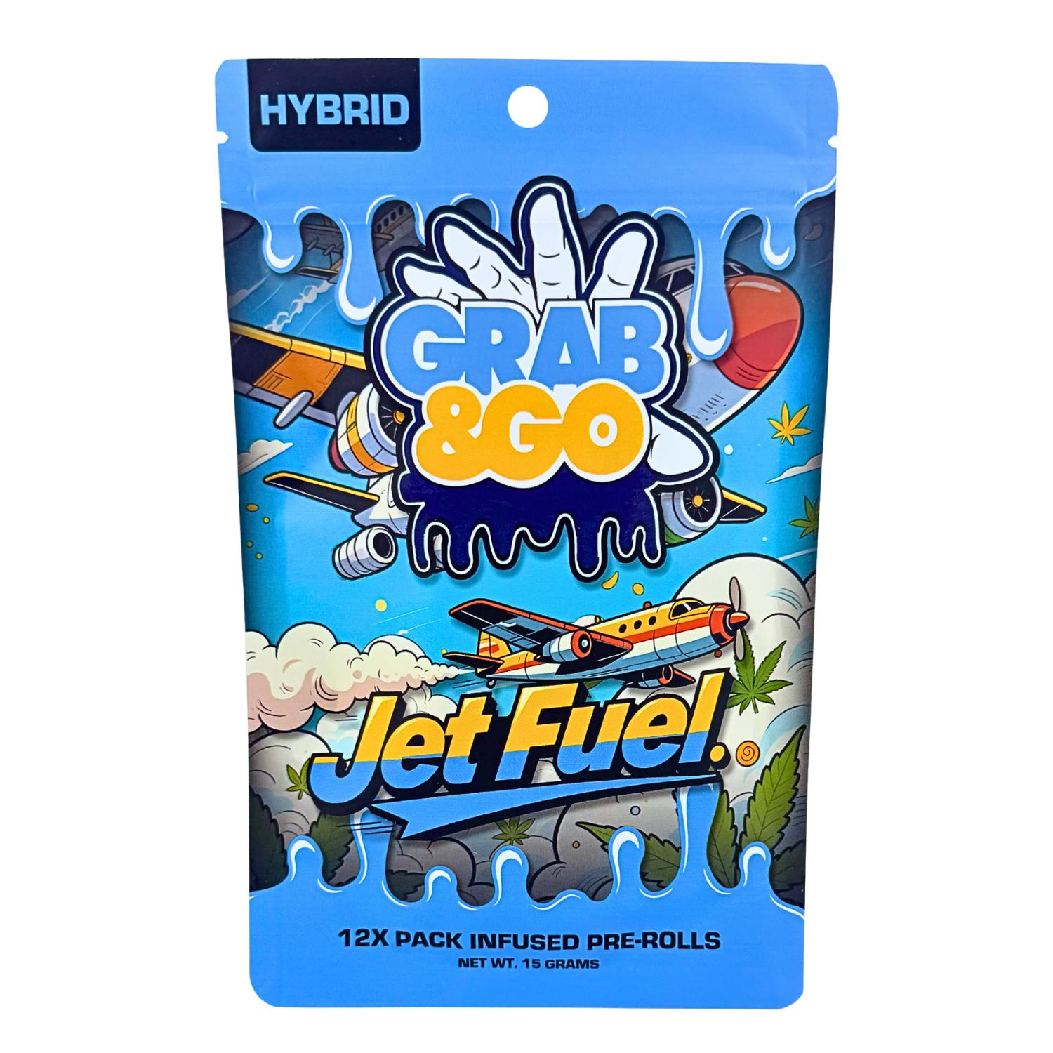 Grab & Go - 12pk Infused Prerolls - (15g) - Hybrid - **JET FUEL**