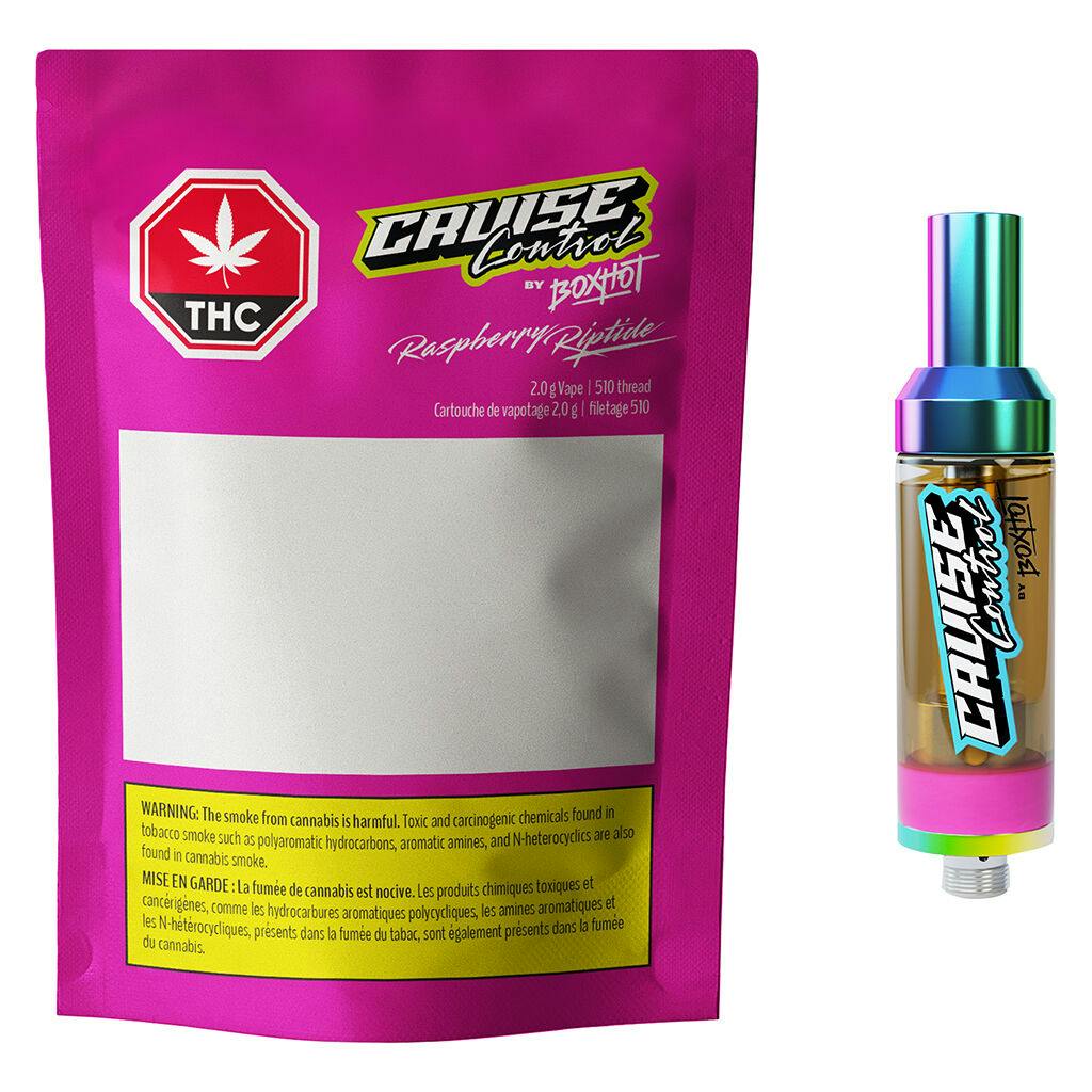 Cruise control by boxhot - raspberry riptide thc + cbd 510 thread cartridge