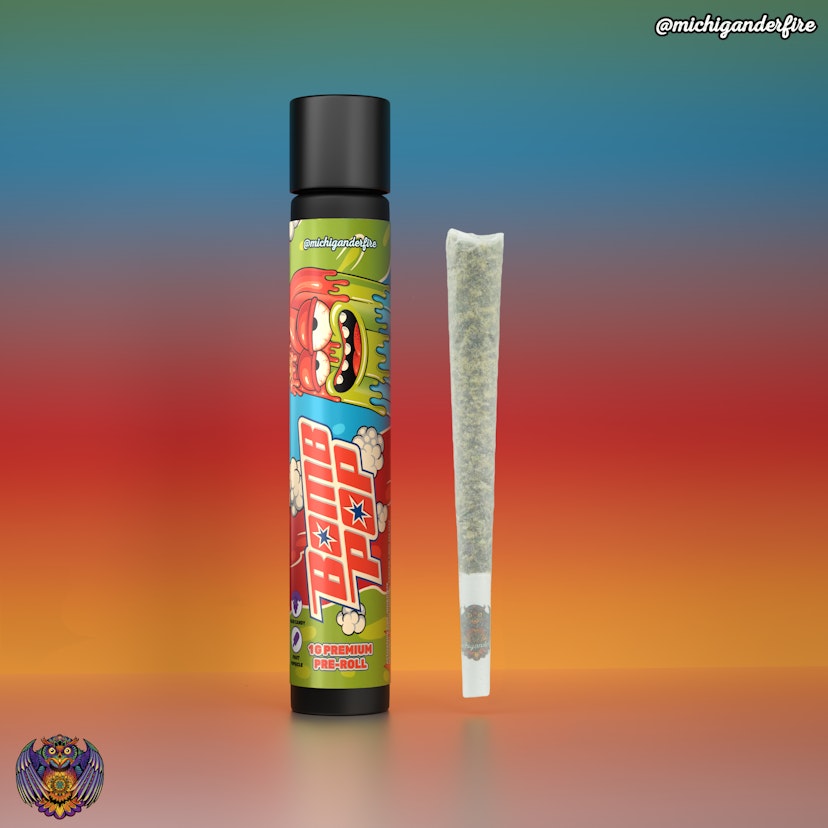 Michigander Fire 1g Preroll Bomb Pop
