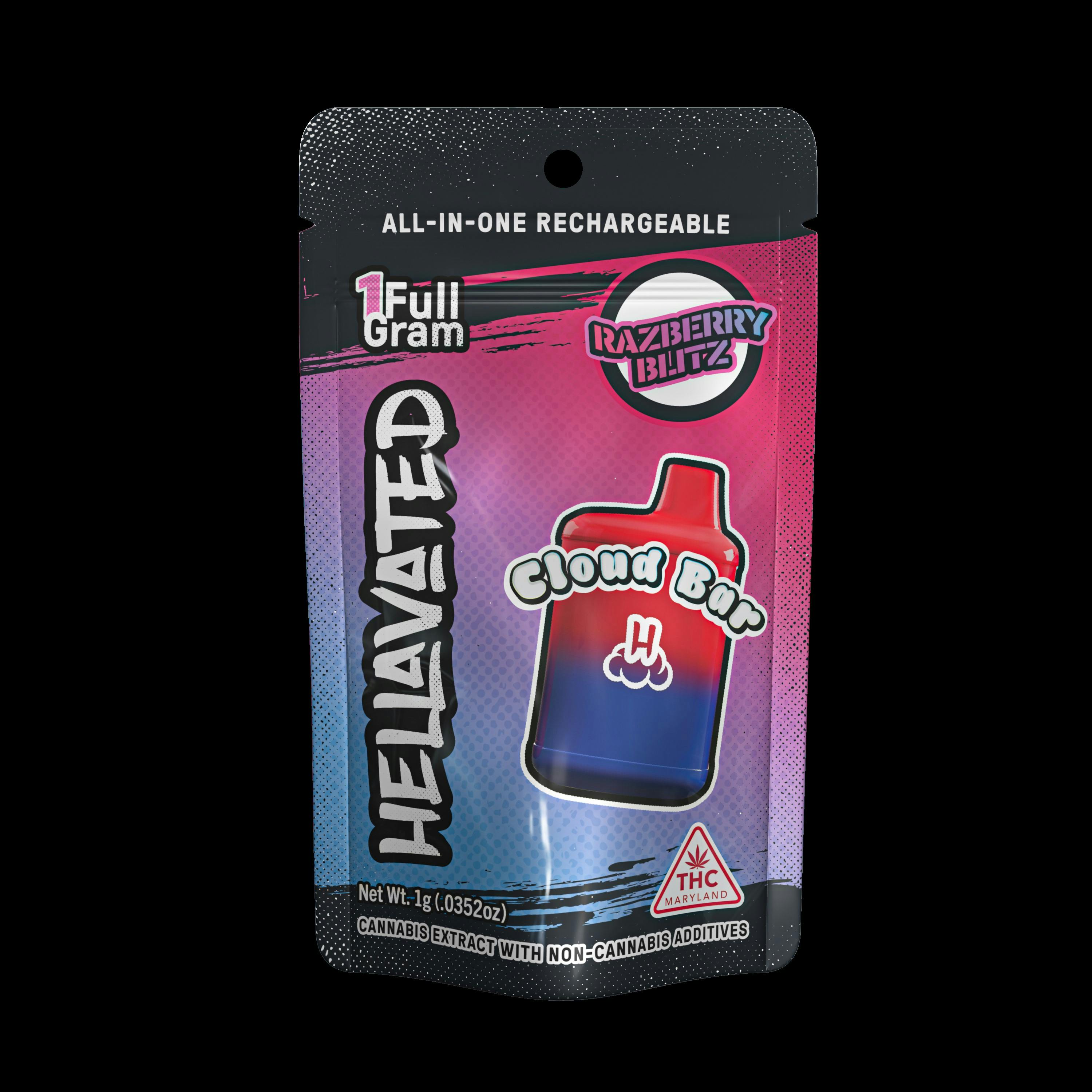 Raspberry Blitz Cloud Bar Rechargeable Disposable 1g