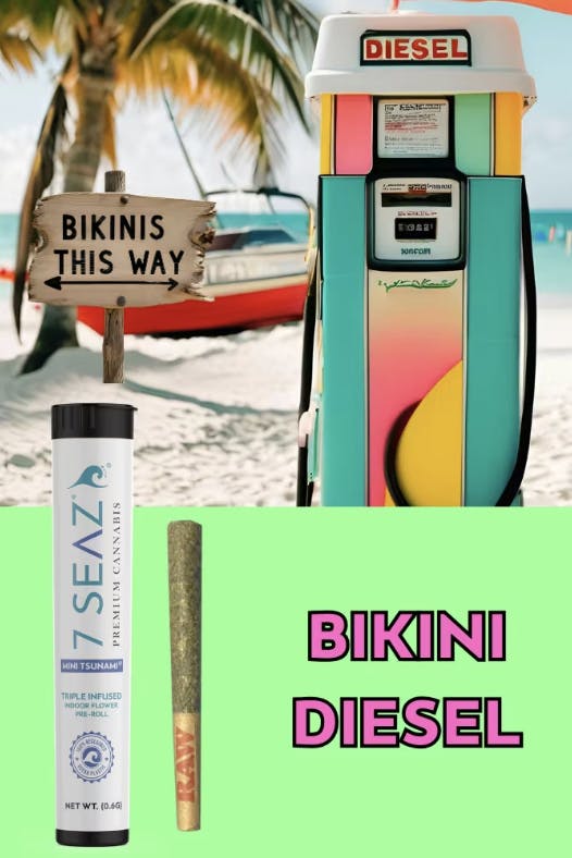 Product Infused Preroll Mini Tsunami | Bikini Diesel (H) | 0.6g | 7 Seaz