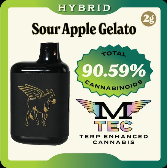 Mule Extracts Dank Tank Sour Apple Gelato Disposable 2G
