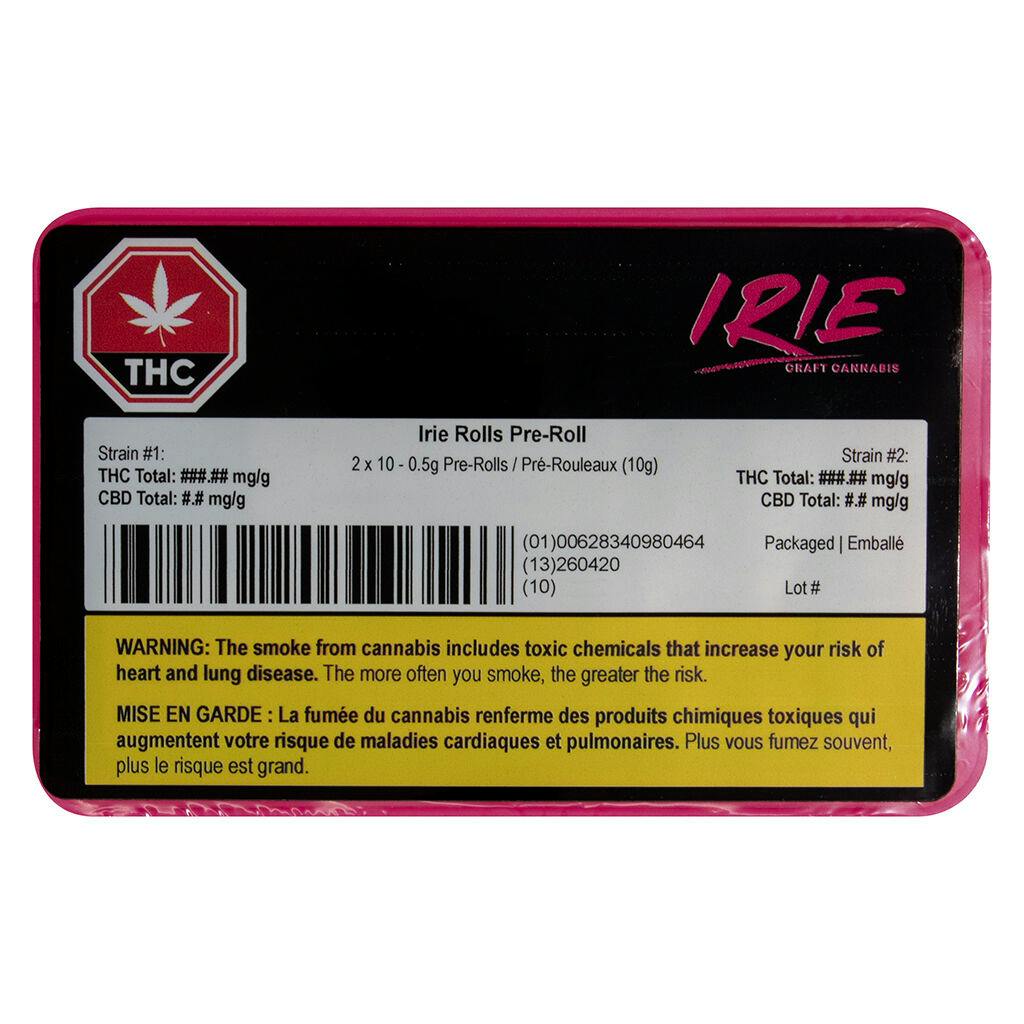 Irie Craft Cannabis - Irie Rolls PRJs - 20x0.5g