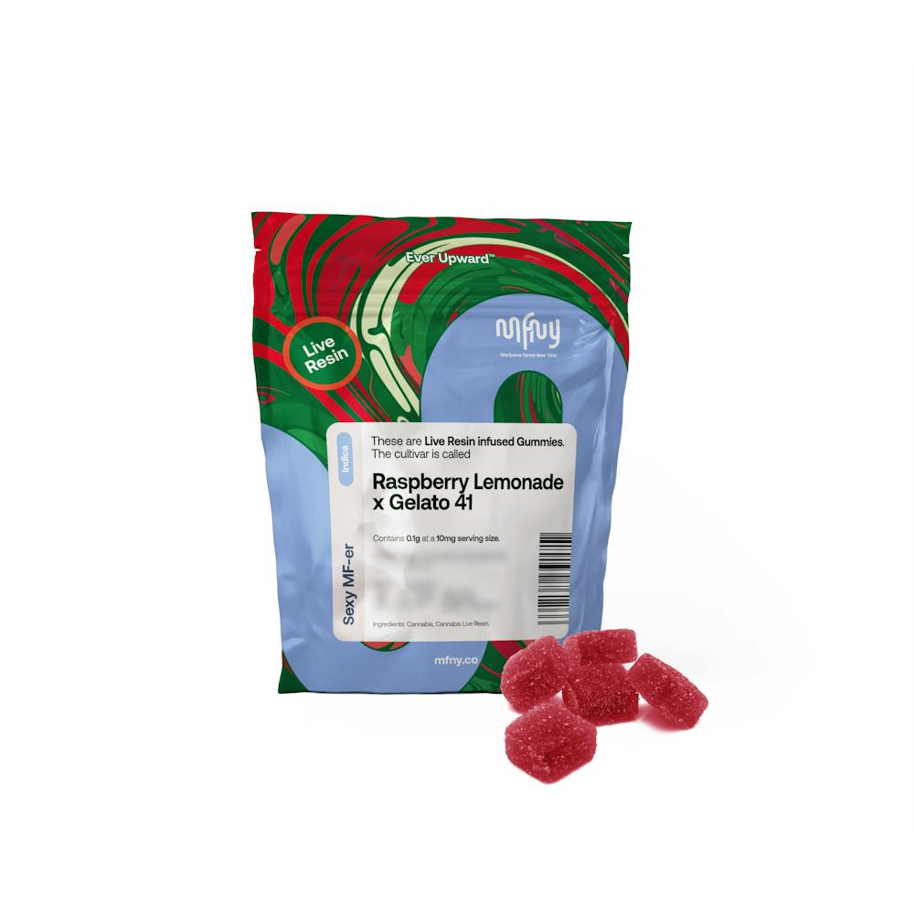 Product Raspberry Lemonade x Gelato 41 Live Resin Gummies | 10 pk