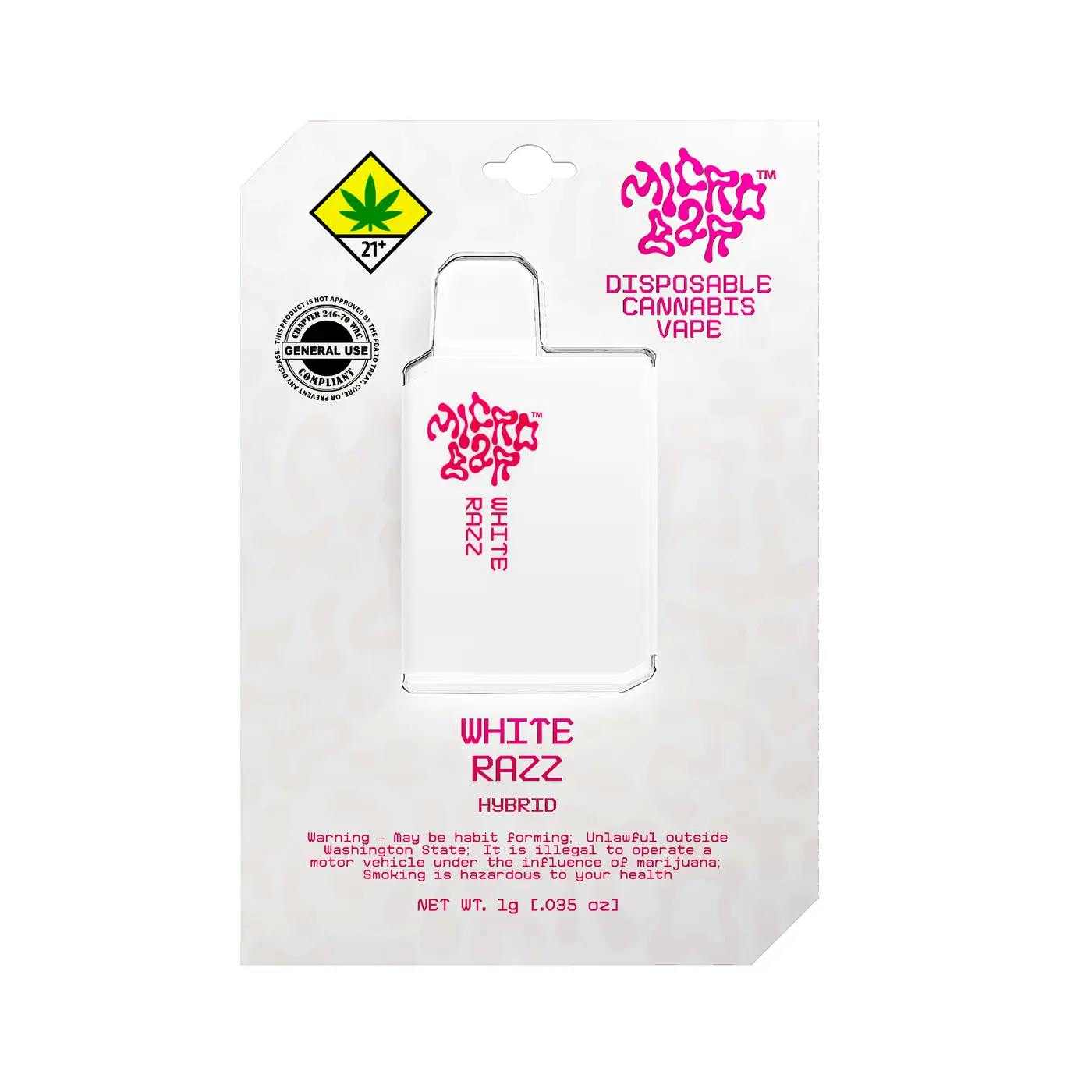 Product White Razz (H) Microbar Disposable | Vapes | 2g