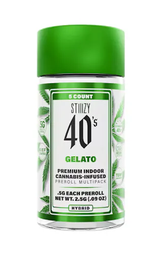 Stiiizy Gelato 5pk Infused Prerolls Rec-active