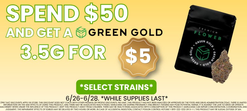 Green Gold Menu - a Cannabis Dispensary in Charlton, MA