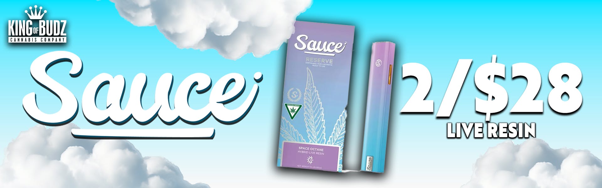 Sauce - 1g Live Resin Disposable - 2/$28