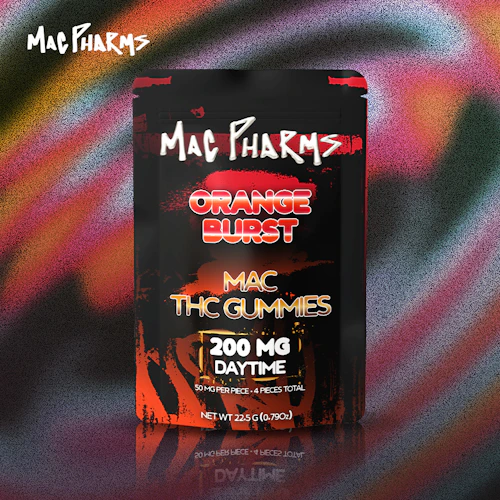 Mac Pharms - 200mg Gummies - Orange Burst