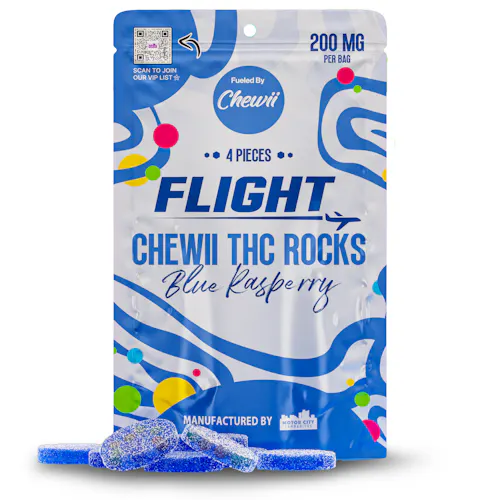 Flight Blue Raspberry Rock-Candy Gummies 200mg Rec - Exclusive