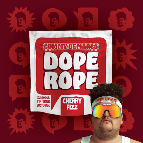DOPE ROPE | Cherry Fizz | 200MG | Premium Gummy Rope