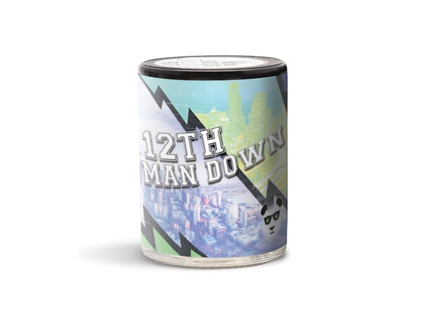 12 Man Down is a heavily intertwined fabric of two Indica dominant strains, OG Kush and Durban Poison. 12th Man Down has an aroma similar to a candy-like sweetness and complimentary flavor with an added tinge of spice to keep one’s nose and palette fully engaged.
