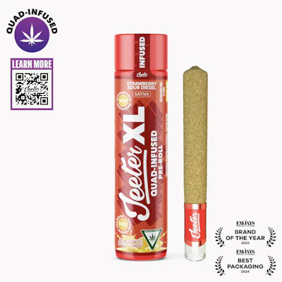 Jeeter - 1g Quad Infused Preroll - Strawberry Sour Diesel - PRE_ROLLS by Jeeter at King of Budz