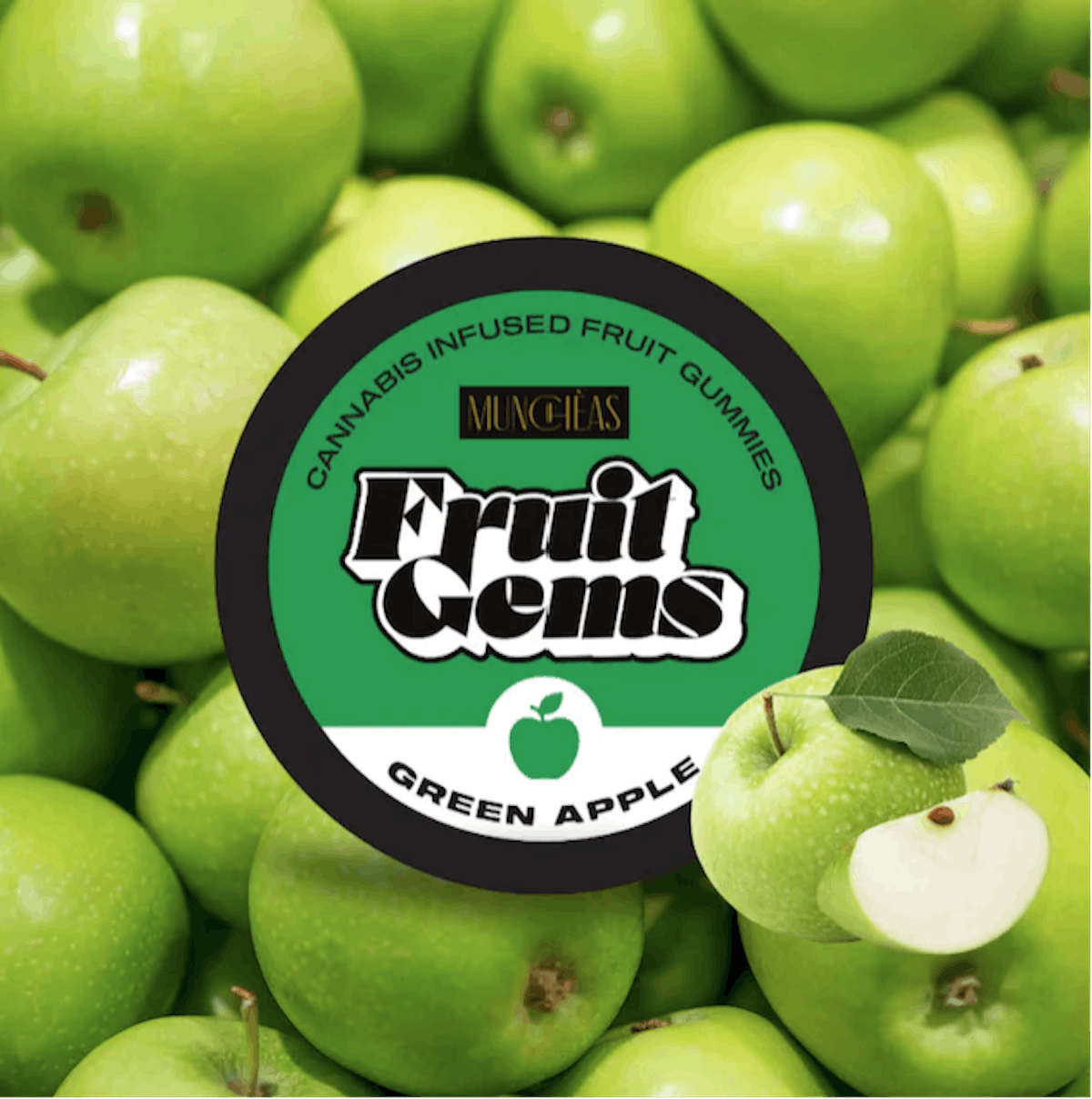 Photo of Muncheas | Fruit Gems | Green Apple | 100mg