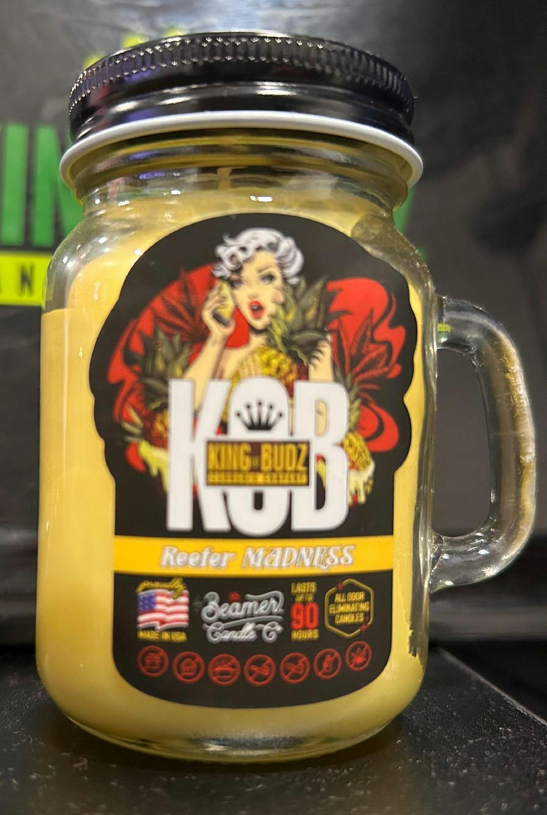 King Of Budz Mini Candle  -  Reefer Madness