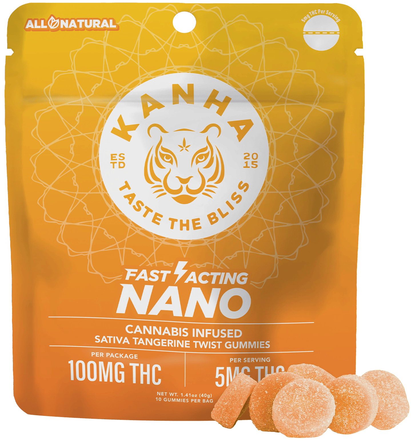 KANHA Tangerine Twist Sativa Nano Gummies | Kanha | - Elevated