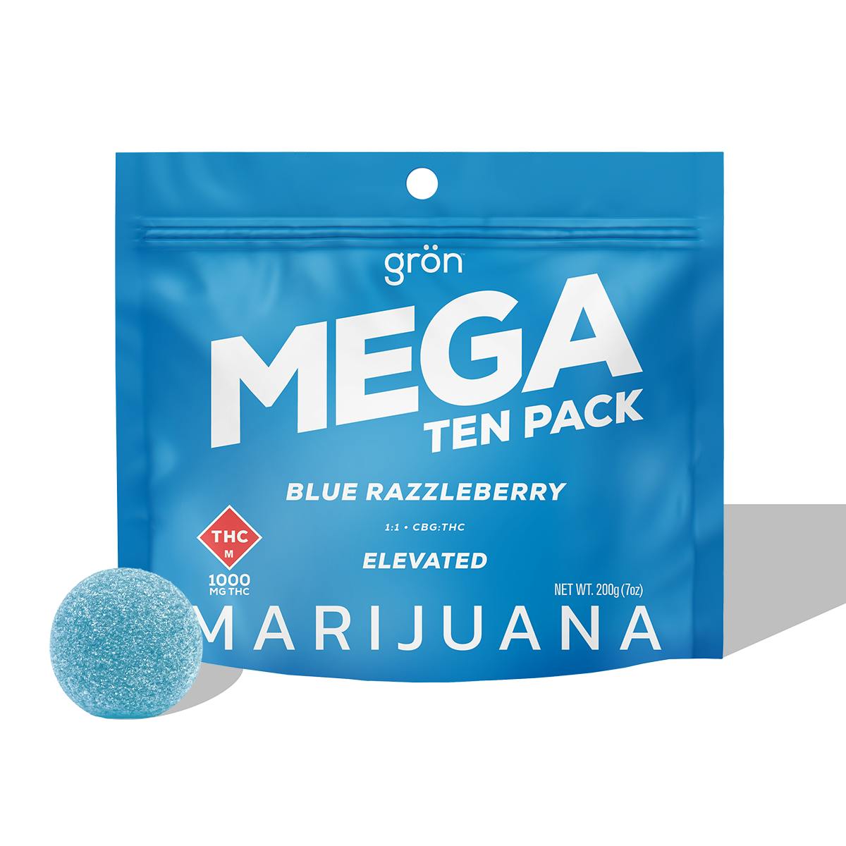1:1 Blue Razzleberry MEGA 10-Pack - CBG/THC - Elevated | Fresh