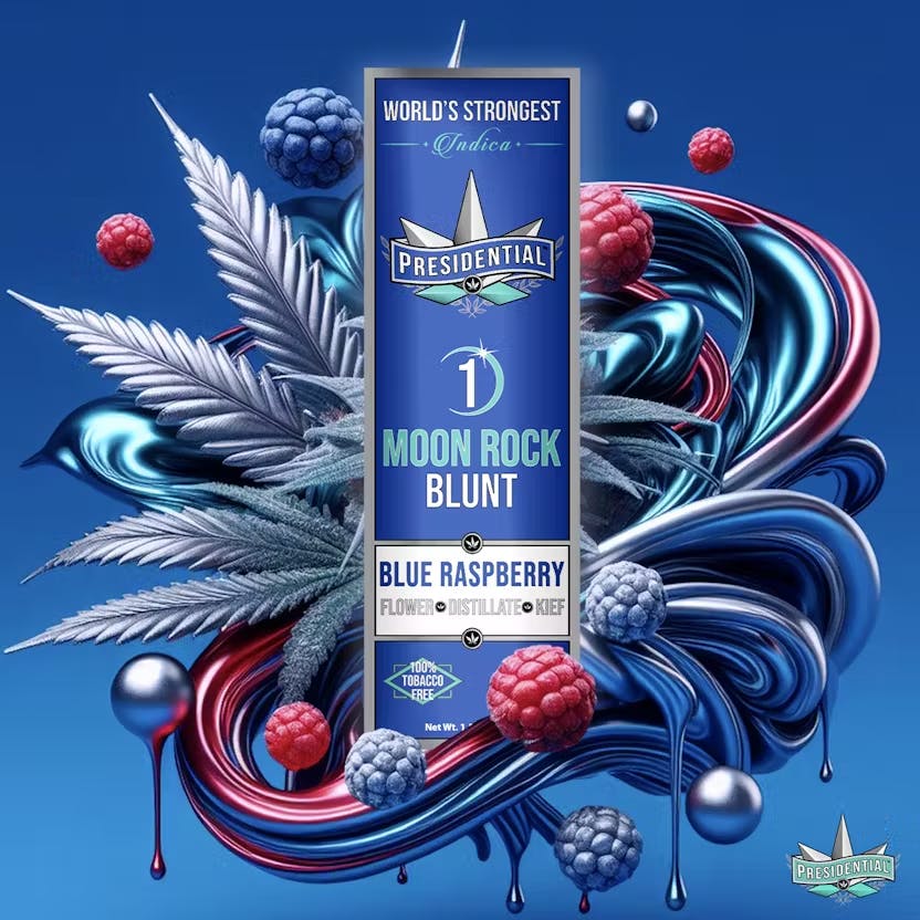 Presidential | Blue Raspberry | Moon Rock Blunt | 1.5g