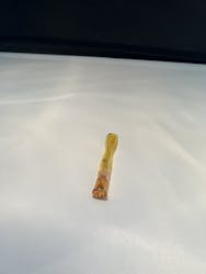 13mm Silver & Gold Fume Chillum by Key Glass Co