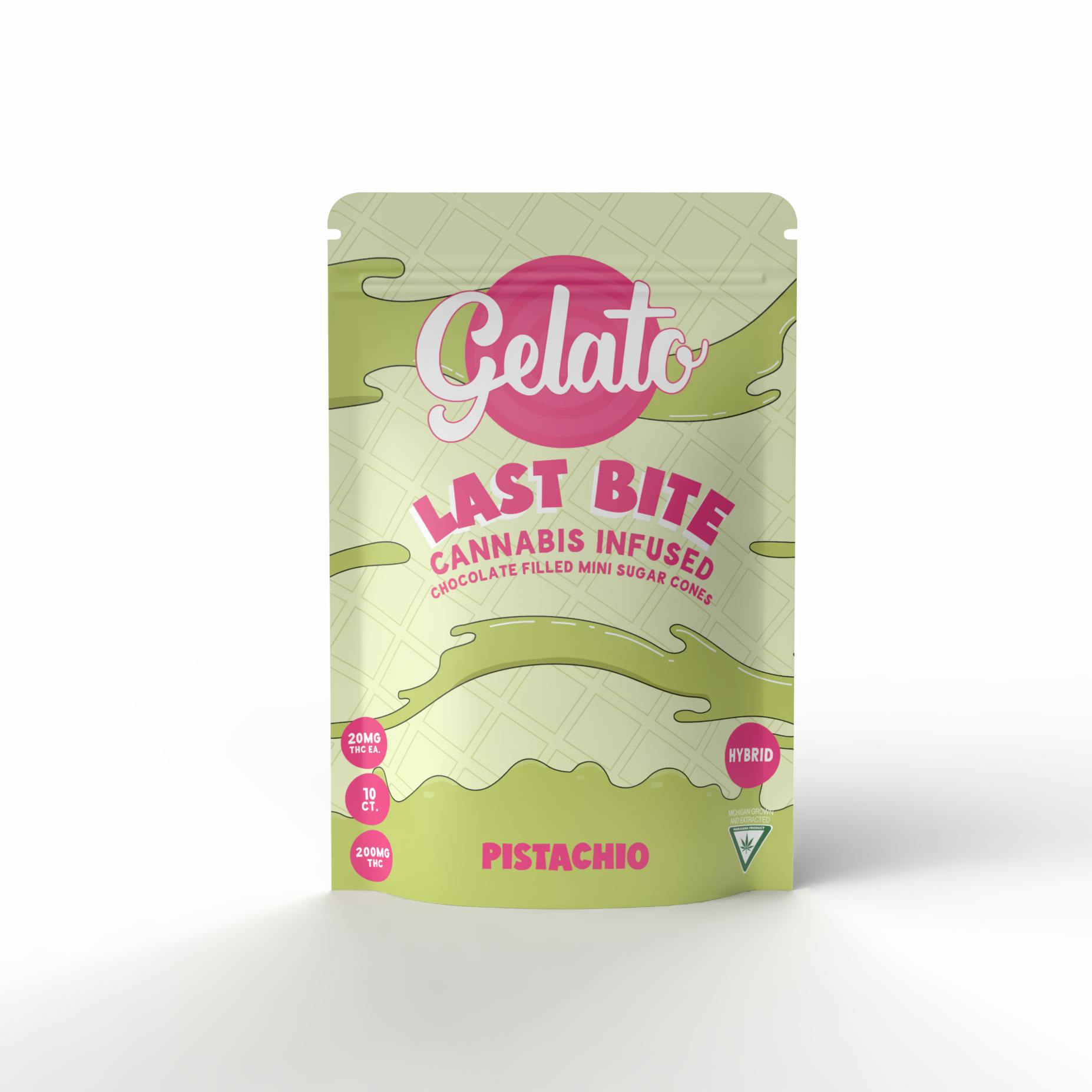 Product: Gelato | Pistachio Last Bites Mini Cones Hybrid | 200mg