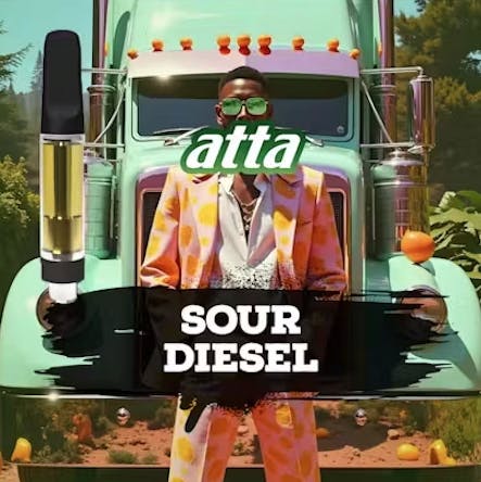 atta disposable vape Iced Sour Apple - 0% Nicotine (10 Pack)