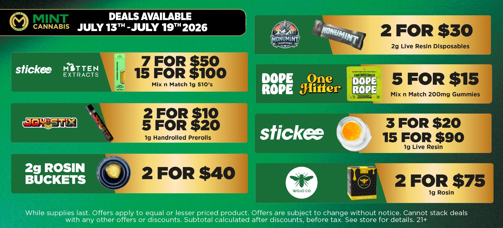 The Mint - Kalamazoo Menu - a Cannabis Dispensary in Kalamazoo, MI