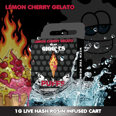 Giggles Puffs | Lemon Cherry Gelato | Cart | 1g