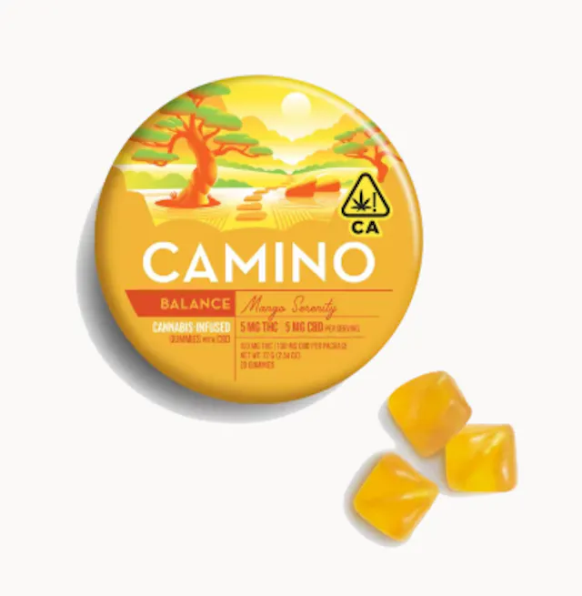Camino Gummies Mango Serenity 5mg THC : 5mg CBD 20pk/100mg (2.8g)