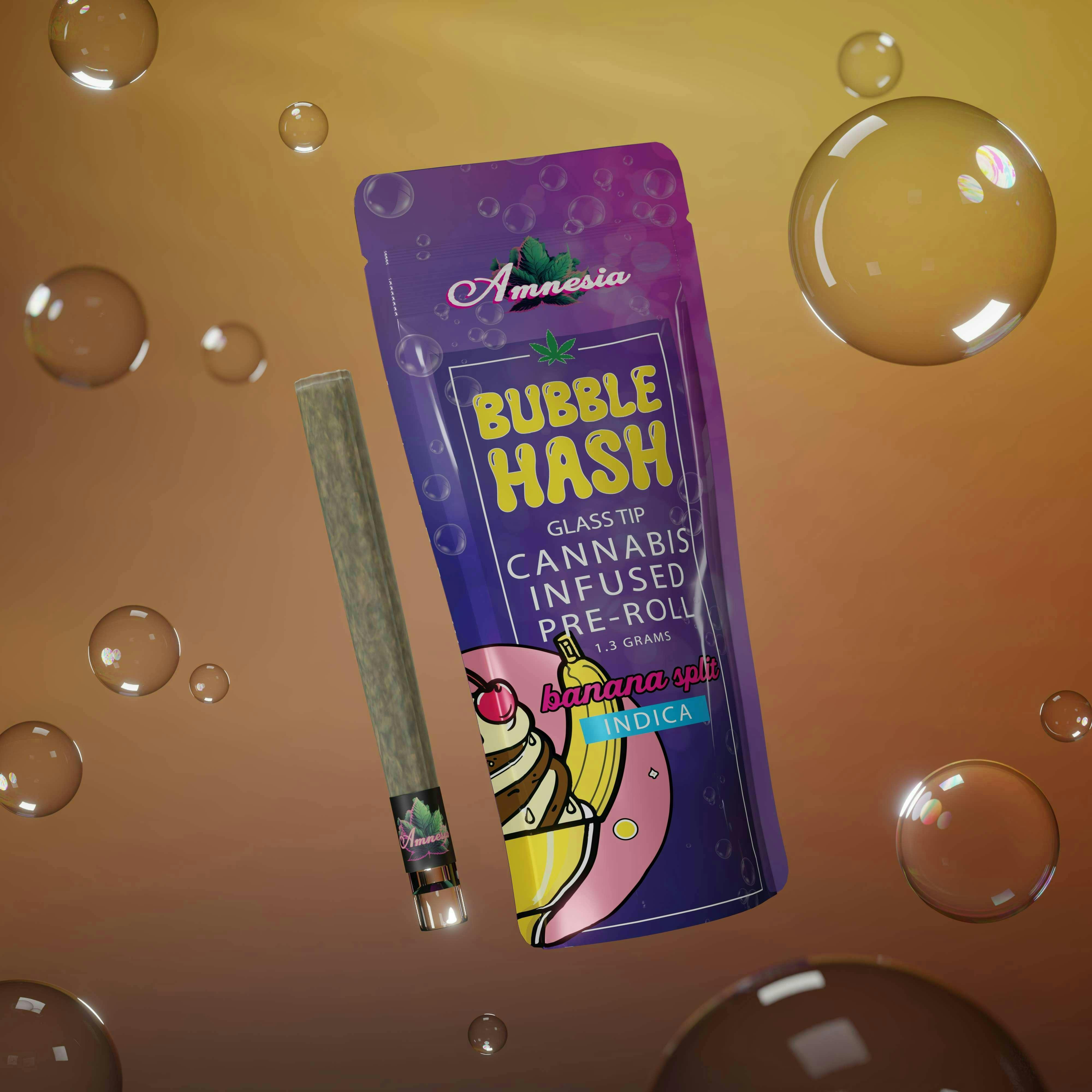Product: AMNESIA | BANANA SPLIT | INFUSED PRE-ROLL (GLASS TIP) | 1.3G | INDICA