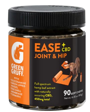 Edibles | Green Gruff | Ease + CBD | Joint & Hip | 90ct