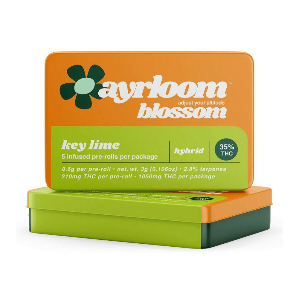 Ayrloom Blossom | Key Lime | Pre-Roll 5 Pack | 3g
