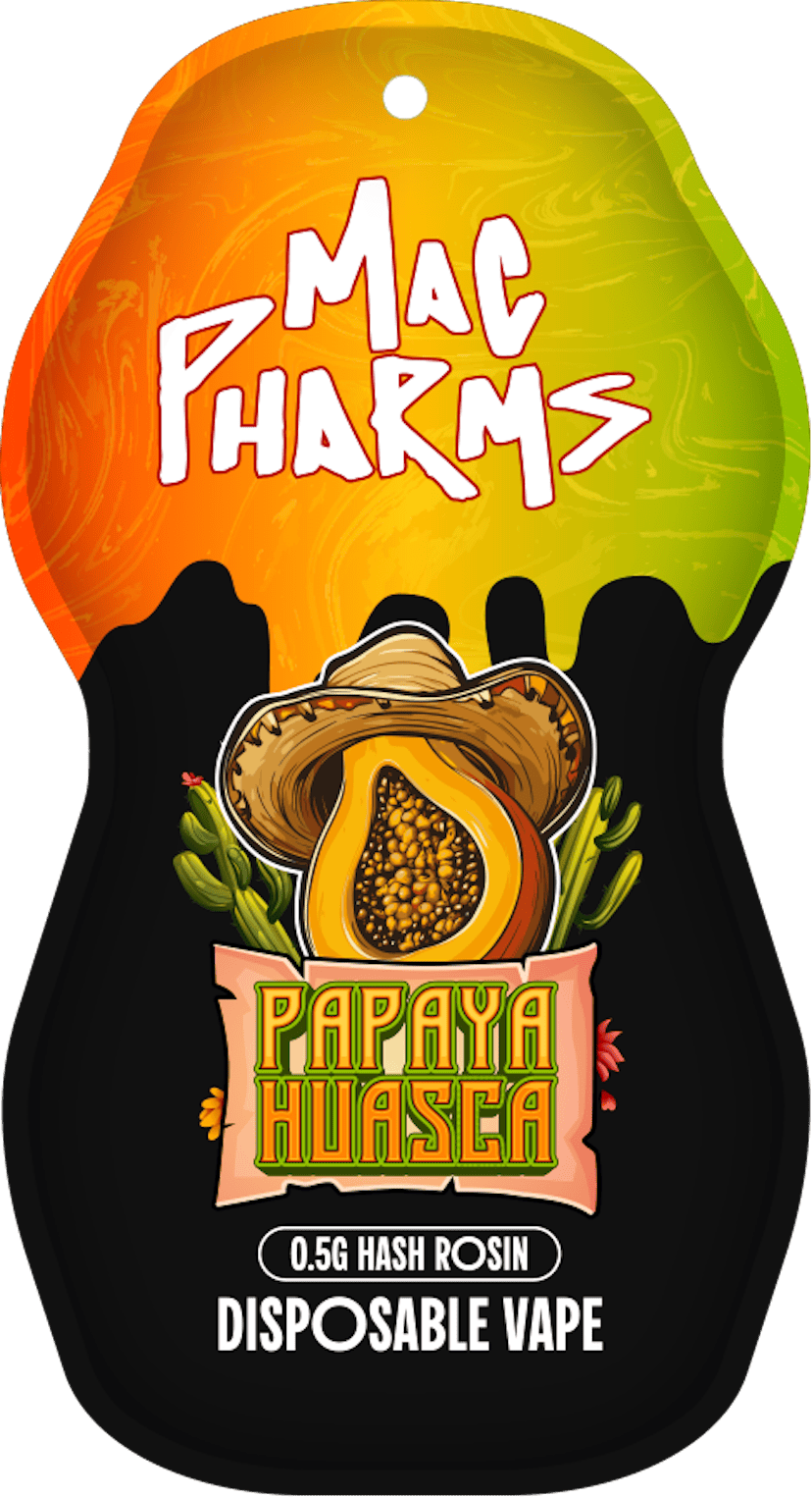 Mac Pharms Hash Rosin Disposable | Papaya Huaska