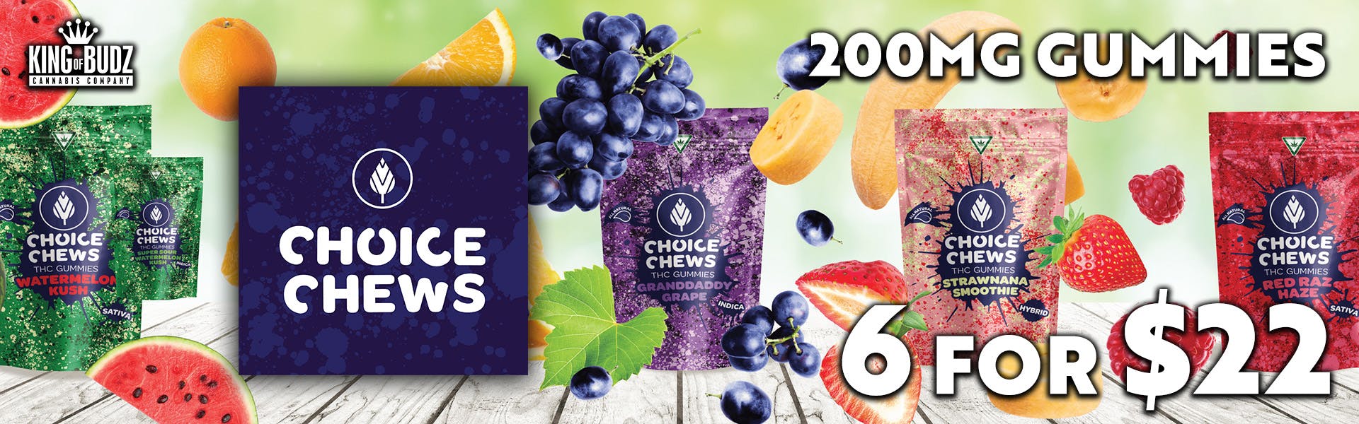 Choice Chews 200mg Gummies 6/$22