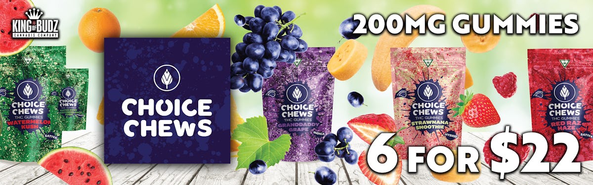 Choice Chews 200mg Gummies 6/$22