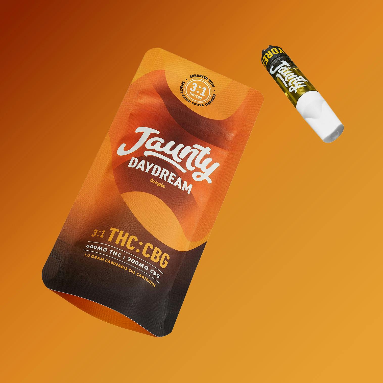 Jaunty 3:1 THC/CBG Vape Cartridge | 1g | Daydream (Tangie)