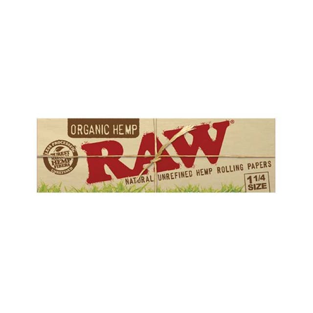 RAW Organic is made from organically grown* chlorine free pure hemp and is processed in an eco-friendly manner. The result is a very thin light tan paper that burns extra slow and extra clean. It uses the same proprietary crisscross run-preventing watermark as RAW Classic but the color is much lighter and varies depending on the shade of the hemp used in production. The taste of RAW Organic is unlike anything you have experienced. It is a clean tasting smoke that is best described as natural, light and pure. Finally, we can all smoke an ORGANIC rolling paper made from pure hemp!