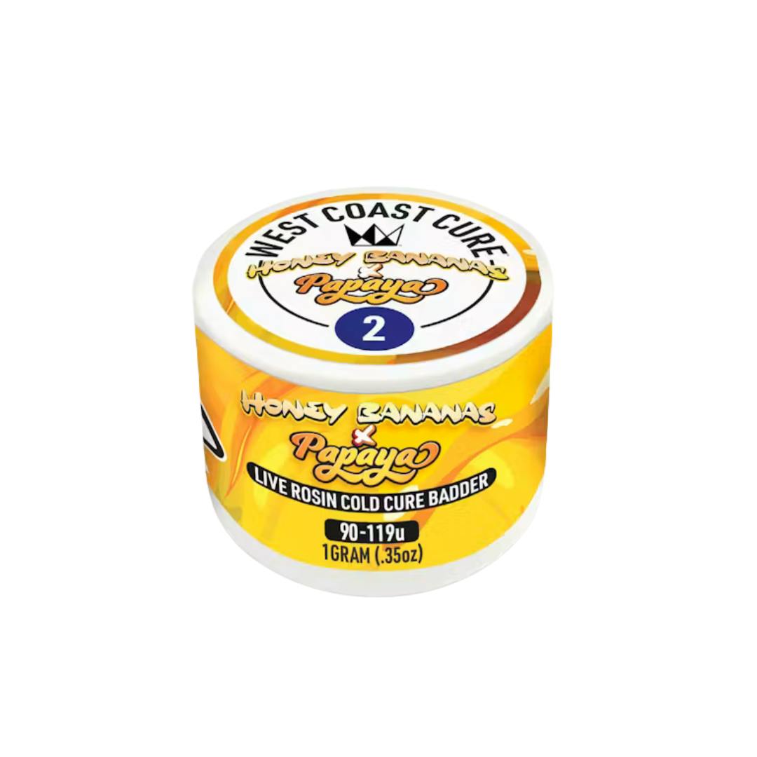 HONEY BANANAS X PAPAYA TIER 2 LIVE ROSIN COLD CURE BADDER-1