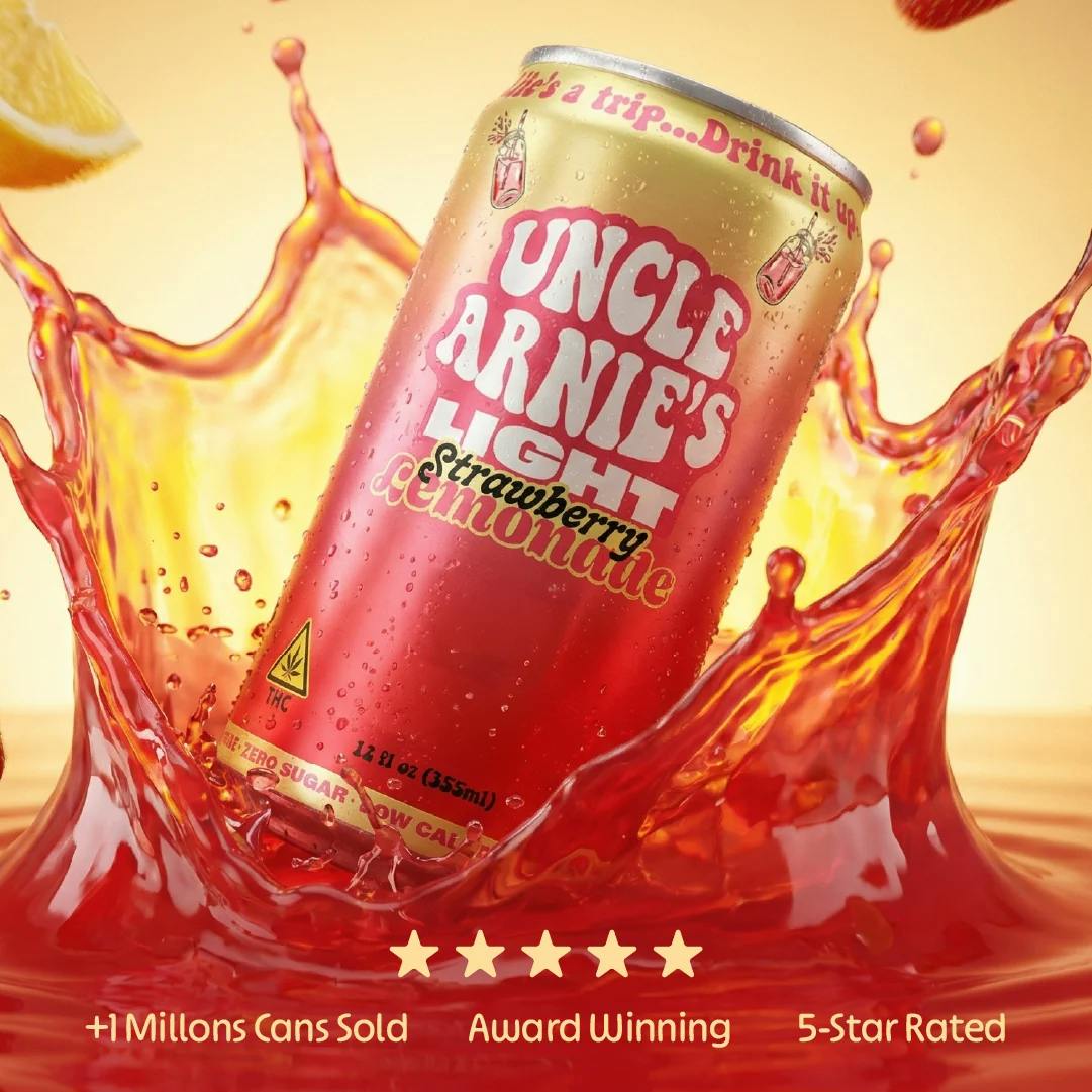 Uncle Arnie's Edible Drinks Light Strawberry Lemonade