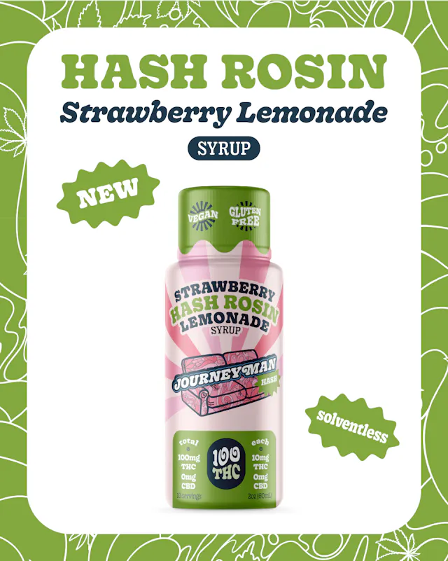 Journeyman Hash Rosin Syrup Strawberry Lemonade 2oz/100mg (hybrid, drinks, 1g)