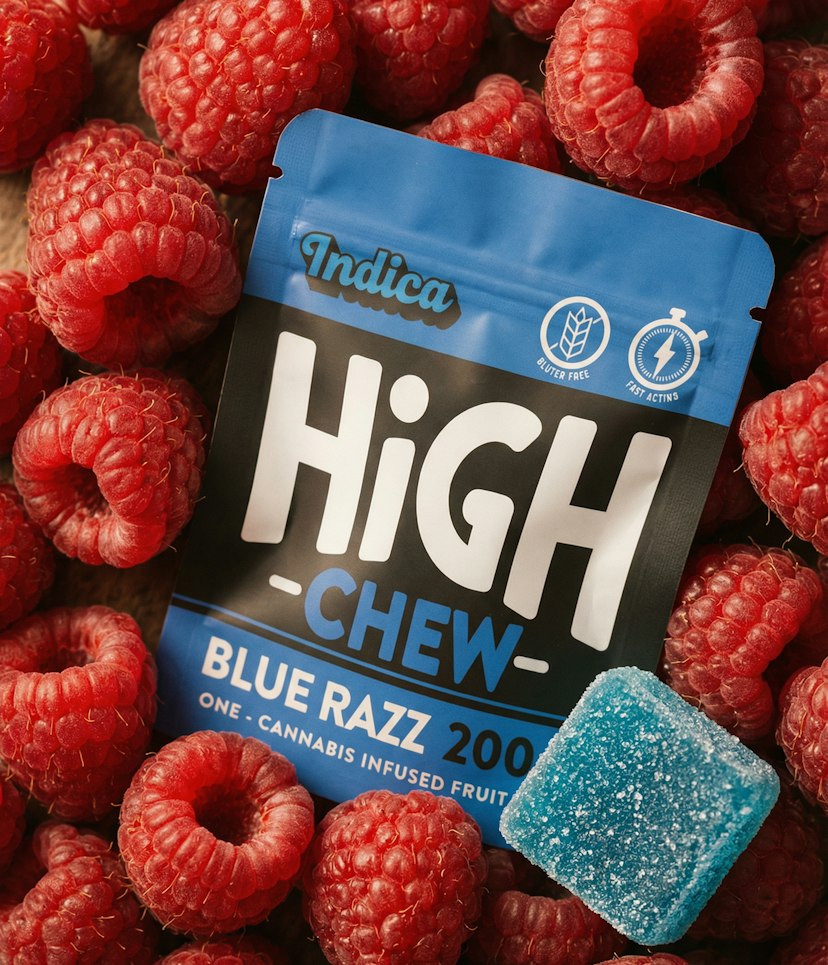 High Chew | 200mg THC Gummy | Blue Razz