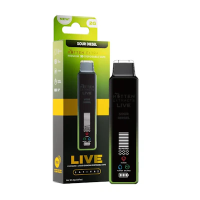 Mitten Extracts - 2g Live Sauce Disposable - Sour Diesel (S) - DISPOSABLES by Mitten Extracts at King of Budz