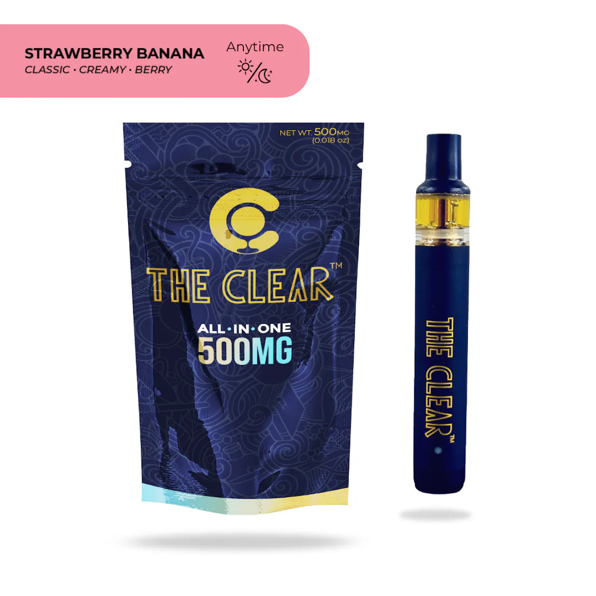 The Clear l Strawberry Banana All-In-One Vape Pen (Disposable) l 0.5g -  Eastern Green Cannabis - The Clear l Strawberry Banana All-In-One Vape Pen ( Disposable) l 0.5g Near Me - The Clear