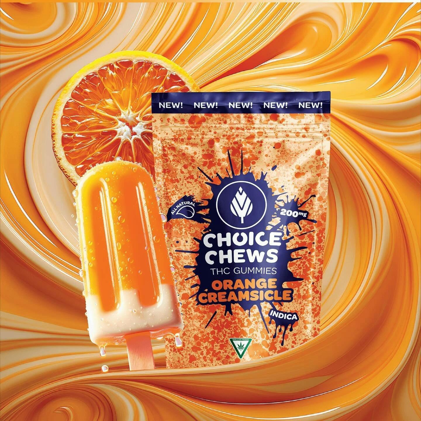 Product: Choice Chews | Orange Creamsicle 200mg Gummies
