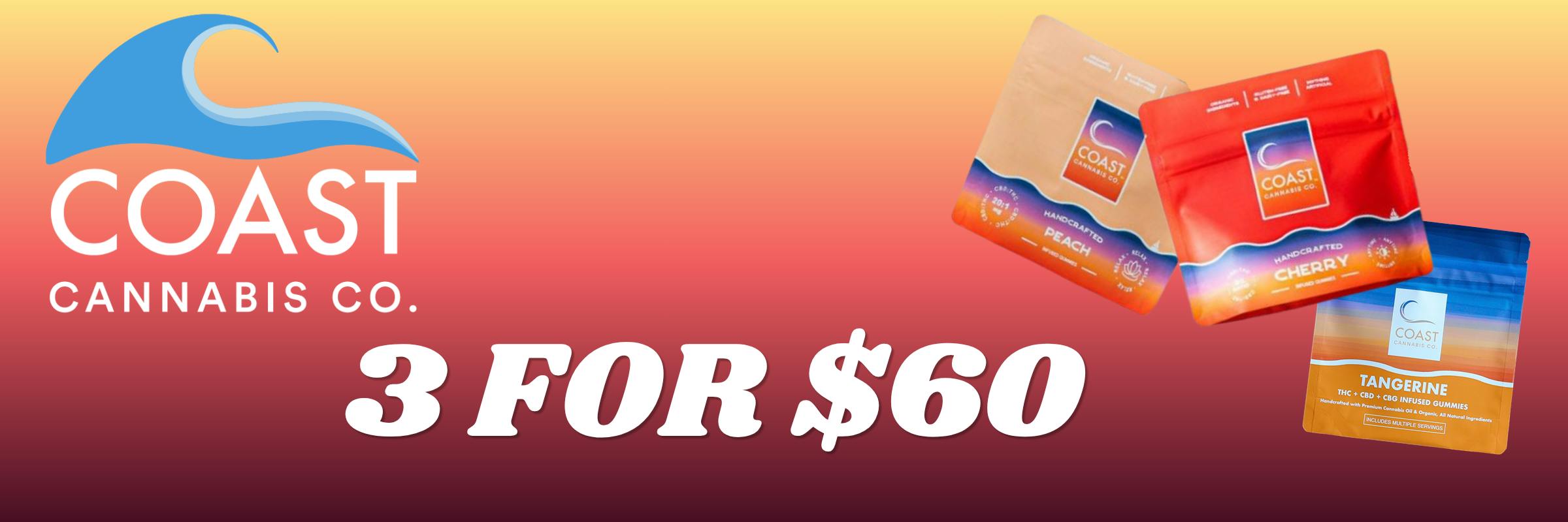 Coast Gummy Bundle 3 for $60