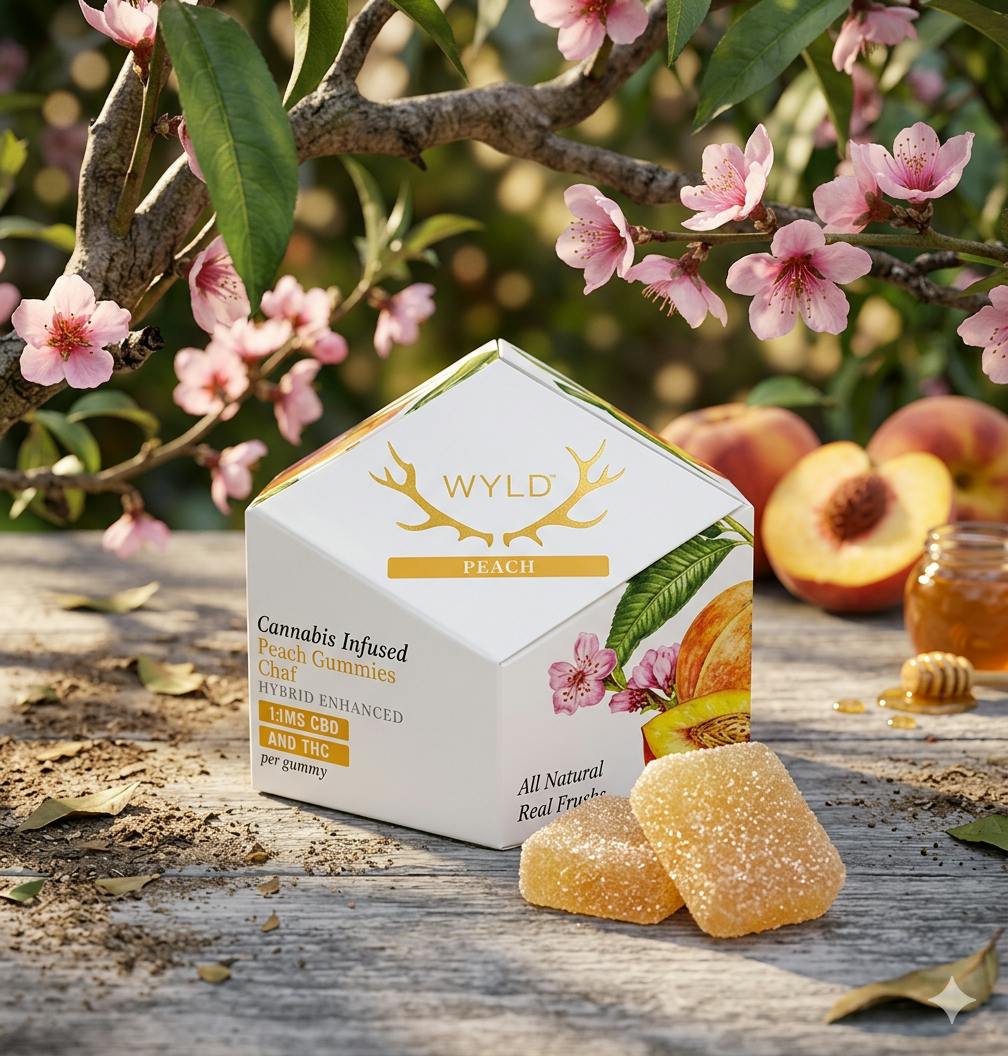 Product Wyld | Peach | 2:1 CBD + Hybrid Enhanced Gummies | 10ct | 50mg
