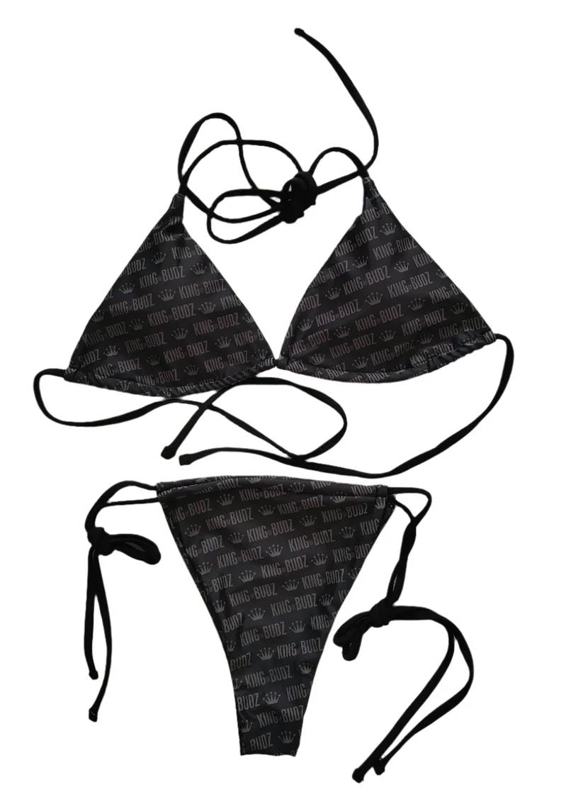 KOB - Gray & Black Bikini Size M