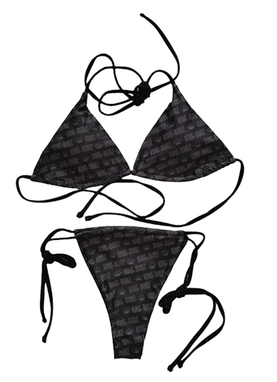 KOB - Gray & Black Bikini Size S