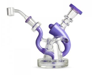 Red Eye Glass 6.75" Concentrate Rig W/2 Hole Difuser - Purple