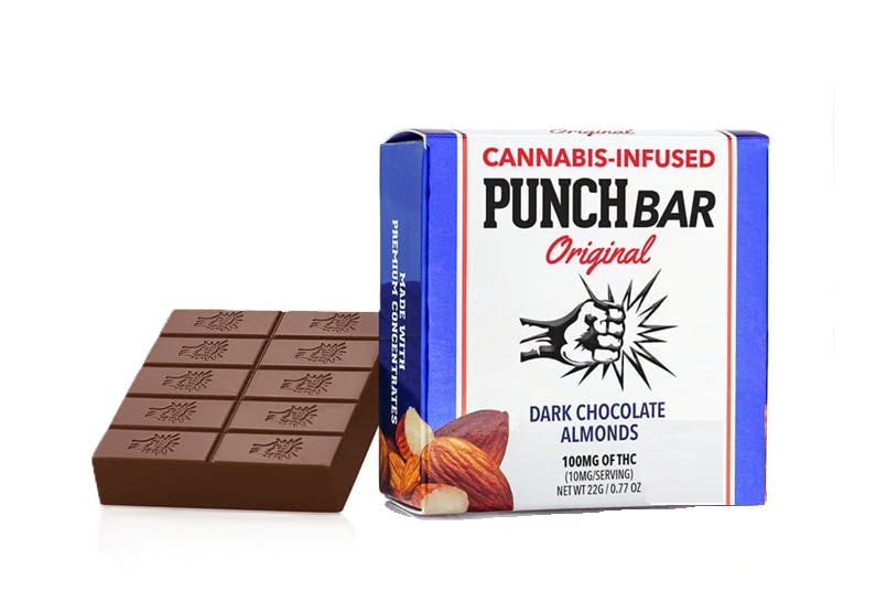 Punch | Dark Chocolate w/ Almond | Chocolate Bar | 100mg